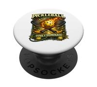 Pickleball Dink Y Dominar PopSockets PopGrip Adhesivo