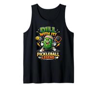 Pickleball eneldo con Ella Leyenda de pepinillos de Dibujos Animados Camiseta sin Mangas