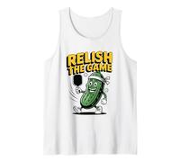 Pickleball Funny Relish The Game Juego de Palabras Retro Court Humor Camiseta sin Mangas