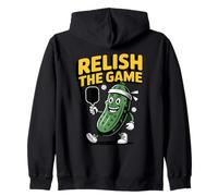 Pickleball Funny Relish The Game Juego de Palabras Retro Court Humor Sudadera con Capucha