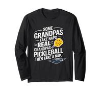 Pickleball Grandpa Player Father's Day Funny Sport Lover Manga Larga