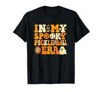 Pickleball Halloween Skull Paddle and Pumpkin Vibes Camiseta