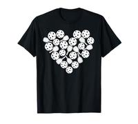 Pickleball Heart Paddle and Ball Graphic Design Camiseta