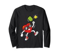Pickleball Heart Valentine Day Cute Love Manga Larga