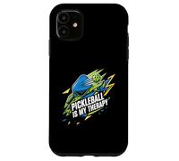 Pickleball Is My Therapy Funny Paddle Ball Player Gift Carcasa para iPhone 11