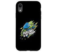Pickleball Is My Therapy Funny Paddle Ball Player Gift Carcasa para iPhone XR