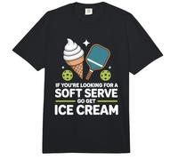 Pickleball Jugador Looking For A Soft Serve Go Get Ice Cream Comfort Colors Adult Heavyweight T-Shirt