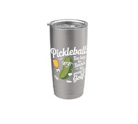 Pickleball Jugador Too Lazy For Tennis Too Young For Golf Vaso térmico de acero inoxidable de doble pared