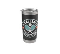 Pickleball Jugador Too Lazy For Tennis Too Young For Golf Vaso térmico de acero inoxidable de doble pared