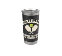 Pickleball Jugador Too Lazy For Tennis Too Young For Golf Vaso térmico de acero inoxidable de doble pared