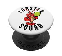 Pickleball Lobster es Pickleball Addict es Lobster Squad PopSockets PopGrip Adhesivo