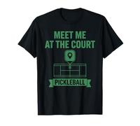 Pickleball Meet Me At The Court Divertido Jugador Pickle Ball Camiseta