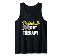 Pickleball My Therapy Divertida Cita de Deportes Camiseta sin Mangas