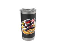 Pickleball Ninja Raqueta Deporte Jugador Amante Entusiasta Divertido Vaso térmico de acero inoxidable de doble pared