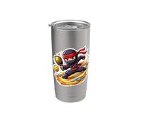 Pickleball Ninja Raqueta Deporte Jugador Amante Entusiasta Divertido Vaso térmico de acero inoxidable de doble pared