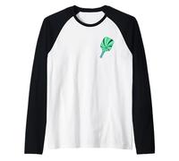 Pickleball Paddle Graphic Diseño moderno para jugadores de juego Camiseta Manga Raglan
