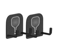 Pickleball Paddle Wall Mount Set, No Drill Paddle Hanger Display, Self Adhesive Sports Equipment Storage Hooks for Indoor Garage Gym Bedroom, Space Saving Organizer for Pickleball Rackets