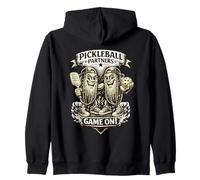 Pickleball Partners Game On! - Divertido Regalo Retro para Jugadores de Equipo Sudadera con Capucha