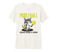 Pickleball: Porque asesinar está Mal, pádel, Divertido Gato Loco Camiseta Premium