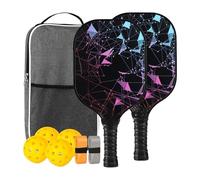 Pickleball Racket, Ball Play Paddle Set, Lightweight Professional Ergonomic Fiberglass Paddle, Sports Accessories for Boys, Girls, Men, Women, Indoor and Outdoor Exercise