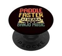 Pickleball - Rema más rápido Escucho música de banjo PopSockets PopGrip Adhesivo