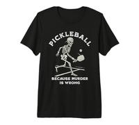 Pickleball Skeleton Player - Cita sarcástica Divertida Camiseta Premium