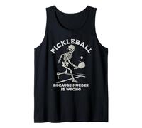 Pickleball Skeleton Player - Cita sarcástica Divertida Camiseta sin Mangas