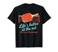 Pickleball Vive Mejor en la alegría Neta del Jugador de Pickleball Camiseta