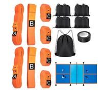 Pickleballs Court Marking Kit Temporary - Bright Lines with 8 sandbags Kit | Pickleballs Court Markers Kit for Teenagers Beginners Outdoor | Indoor Game Gym Training Driveway Street Pickleballs Court 8