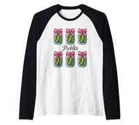 Pickles - Tarro de coqueta con lazos estéticos Camiseta Manga Raglan