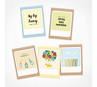 PICKMOTION Miss Sunshine | Juego de 5 tarjetas pequeñas plegadas | Tarjetas de felicitación - Incluye sobre, fotos de fotógrafos de Instagram con ilustraciones hechas a mano, diseñadas en Berlín -