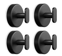 pickpiff Ganchos con ventosa para ducha: colgador extra fuerte de 15 libras para baño, cocina, puerta, espejo, azulejos, vidrio, toalla, lufa, abrigo, bata - impermeable y resistente al óxido, negro