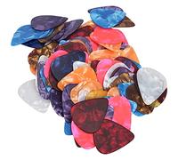 Picks de Guitarra de Celuloide Colorido Cool Juego Liviano Play Smooth 0.46 Mm 0.71 Mm .96 para Ukelele de Graves Acústicos Eléctricos con Selección de Guitarra de Selección Mediana Delgada Regalos