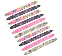Picks de oud de celuloide flexible de 0.71 mm, paquete de 10 unidades con diseño alargado y colores brillantes, ideal para principiantes y instrumentos de cuerda como ud, laúd árabe y saz