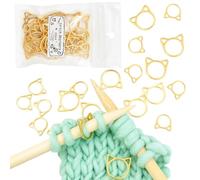Picks Knit Markers de puntada | 30 Cat Cain Markers Round | APLOCLADOR DE LOS MARCADORES DE EMPLAZADORES PISTA PARA LA MUJERES CON 10 GRANDES Y 20 PEQUEÑOS