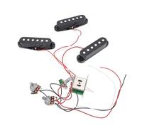 Pickup de Guitarra de una Sola Bobina de Alambre de Cobre de Alta Sensibilidad y Material de Plástico Cickup con Kit de Accesorios para Guitarra Eléctrica Negro