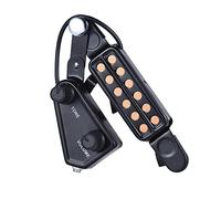 Pickup Guitarra acústica, 12 agujeros para guitarra acústica con agujero de sonido, transductor magnético con controlador de volumen de tono Cable de audio
