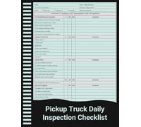 Pickup Truck Daily Inspection Checklist: Pre-Trip Safety & Vehicle Inspection Record for Drivers and Fleet Operations.