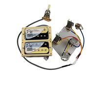 Pickups De Guitarra Alnico 5 Pickups Humbucker Probucker Push/Pull Cableado Arnés Juego de Pastillas Guitarra(Zebra YE Frame)