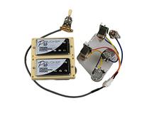 Pickups De Guitarra Alnico 5 Pickups Humbucker Probucker Push/Pull Cableado Arnés Juego de Pastillas Guitarra(Chrome YE)