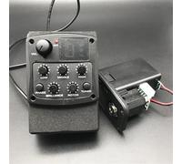 Pickups Set,Juego De Pastillas Para Guitarra Preamplificador De Guitarra Acústica, Pastilla Piezoeléctrica Ecualizador EQ De 3 Bandas Sintonizador LCD Con Reverberación/retardo/coro/parte De Guitarra
