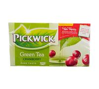 Pickwick Green Tea Cranberry, aroma tisierter té verde con Moor Bayas de sabor, 20 bolsas de té