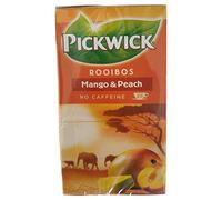 Pickwick Rooibos Mango Perzik, Té Rooibos con Sabor a Mango y Perzik, 20 Bolsitas