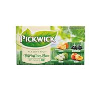 Pickwick Tea con caja de variación de frutas, 20 bolsas de té, naranja, grosella negra, manzana y melocotón