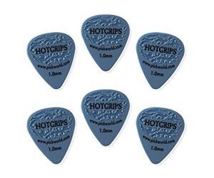 PickWorld HG6D-5 HotGrip - Púas para guitarra (1 mm, 6 unidades), color azul