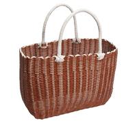 Picnic Basket - Load Bearing Open Top Storage Bin, Reinforced Frame Carrier with Spacious Interior Capacity & Easy Grip Handles for Groceries, Food Storage, Vegetables and Fruits