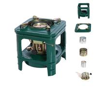 Picnic Burner Furnace, Outdoor Adventure Cookware Burner, 8-Wicks Portable Camping Stove, For Backpacking Hiking Adventure Camping (Green)