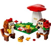 LEGO Egelpicknick Dieren Speelgoed voor 8 jaar en Ouder met Paddenstoel, 2 Egels