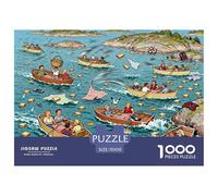 Picnic en Barco del archipiélago Sueco Puzzle De Madera Impermeable DIY Puzzles De 1000 Piezas para Adultos Imposible Rompecabezas Juegos Desafiantes
