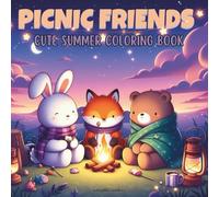 Picnic Friends - A Cute Summer Coloring Book: Adorable Animal Friends Sharing Snacks and Sunshine in Cozy Picnic Scenes - Perfect for Kids, Teens & Adults Who Love Summer Fun